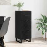 vidaXL Bufet Stejar Negru 34, 5 x 34 x 90 cm Lemn Ingineresc si Fier GartenMobel Dekor (881587) Comoda