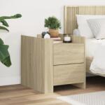 vidaXL Noptiera, stejar sonoma, 45x50x50 cm, lemn prelucrat GartenMobel Dekor (848285)