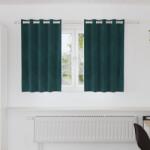 vidaXL Perdele opace 2 pcs Verde închis 140 x 140 cm Catifea GartenMobel Dekor (4107208)