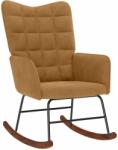 vidaXL Scaun balansoar, maro, catifea GartenMobel Dekor (4016840) Balansoar