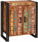 vidaXL Dulap de noapte din lemn masiv reciclat, multicolor, 66x35x76 cm (4102777)
