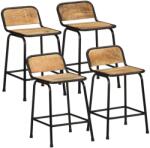 vidaXL Scaune de bar 4 buc 46x35, 5x70 cm lemn masiv Mango brut GartenMobel Dekor (4013535)