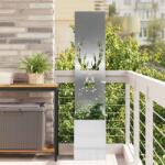 vidaXL Ecran de intimitate pentru gradina din otel inoxidabil, argintiu, 32x140 cm (876417)