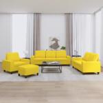 vidaXL Set de canapele, 4 piese, galben deschis, textil GartenMobel Dekor (3201879) Canapea