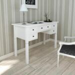 vidaXL Birou de lucru cu 5 sertare, alb GartenMobel Dekor (241533)