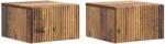 vidaXL Set 2 noptiere suspendate din lemn vechi, 33 x 34, 5 x 20 cm (898442)