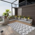 vidaXL Covor de exterior, gri, 120x180 cm, PP GartenMobel Dekor (316949)