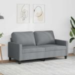 vidaXL Canapea cu 2 locuri, gri deschis, 140 cm, material textil GartenMobel Dekor (359163) Canapea