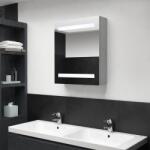 vidaXL Dulap de baie cu oglinda si LED, gri beton, 50x14x60 cm GartenMobel Dekor (326479)