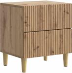 vidaXL Noptiera cu 2 sertare, stejar artizanal, 43 x 34, 5 x 48 cm, vidaXL (894543)