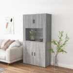 vidaXL Dulap înalt, gri sonoma, lemn compozit GartenMobel Dekor (3185357) Comoda