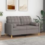 vidaXL Canapea cu 2 locuri cu pernute, gri taupe, 120 cm, textil GartenMobel Dekor (3200781) Canapea