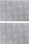 vidaXL Trepte Dreptunghiular 2 pcs Argintiu 40 x 30 cm Aluminiu GartenMobel Dekor (4104289) Covor