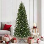 vidaXL Brad de Craciun artificial cu 300 LED Verde 180 cm PE si PVC GartenMobel Dekor (3397350)