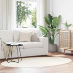 vidaXL Covor oval crem 140x200 cm, antiderapant, poliester, Huarte (4103624) Covor
