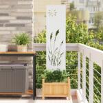 vidaXL Panou Decorativ de Gradina Alb 32 x 140 cm Otel laminat la rece GartenMobel Dekor (876204)