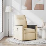 vidaXL Fotoliu rabatabil, crem, material textil GartenMobel Dekor (4104829)