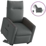 vidaXL Fotoliu electric rabatabil cu ridicare, gri închis, textil GartenMobel Dekor (3324067)