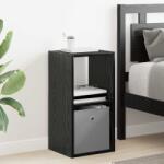 vidaXL Noptiera Stejar Negru 30, 5 x 27 x 59, 5 cm Lemn compozit GartenMobel Dekor (8000614)