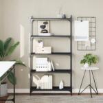 vidaXL Biblioteca cu 5 niveluri, negru, 80x30x154 cm, lemn prelucrat GartenMobel Dekor (837677) Biblioteca
