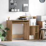 vidaXL Birou cu depozitare stejar artizanal 120.5 x 44 x 88.5 cm GartenMobel Dekor (869481)