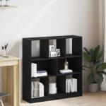 vidaXL Dulap cu carti stejar negru 97, 5x29, 5x100 cm lemn prelucrat GartenMobel Dekor (862403) Biblioteca