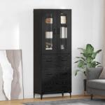 vidaXL Bufet Pe perete Stejar Negru 69, 5 x 34 x 180 cm Lemn compozit GartenMobel Dekor (3416228) Comoda