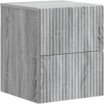 vidaXL Noptiera suspendata Sonoma gri, 2 sertare, 33 x 34, 5 x 40 cm (898477)