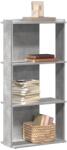 vidaXL Biblioteca cu 3 niveluri, gri beton, 60x30x120cm lemn prelucrat GartenMobel Dekor (860268) Biblioteca