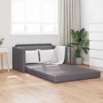 vidaXL Pat canapea Gri 124 x 71 x 78 cm Piele artificiala GartenMobel Dekor (4106710) Canapea