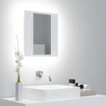 vidaXL Dulap de baie cu oglinda & LED, alb, 40x12x45 cm, acril GartenMobel Dekor (804948)