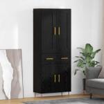 vidaXL Bufet cu sertar Stejar Negru 69, 5 x 34 x 180 cm Lemn compozit GartenMobel Dekor (3416086) Comoda