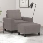 vidaXL Fotoliu canapea cu taburet, taupe, 60 cm, material textil GartenMobel Dekor (3201150) Canapea