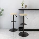 vidaXL Scaune de bar, 2 buc. , crem, catifea GartenMobel Dekor (333142)