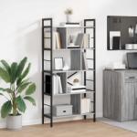 vidaXL Raft pentru carti Gri Sonoma 75 x 30 x 156 cm Lemn compozit GartenMobel Dekor (883961) Biblioteca
