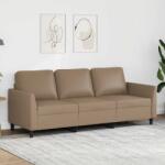 vidaXL Canapea cu 3 locuri, cappuccino, 180 cm, piele ecologica GartenMobel Dekor (359342) Canapea