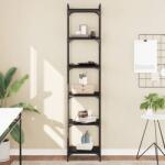 vidaXL Biblioteca cu 6 niveluri, negru, 40x30x188 cm, lemn prelucrat GartenMobel Dekor (837642) Biblioteca