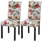 vidaXL Scaune de bucatarie, 2 buc. , multicolor, material textil GartenMobel Dekor (242398)