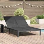 vidaXL Sezlong 1-persoana Negru 206 x 62.5 x 74 cm poliratan GartenMobel Dekor (42004133)