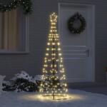 vidaXL Brad de Craciun LED cu 390 LED cu suport Alb cald 250 cm Fier GartenMobel Dekor (42018757)