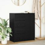 vidaXL Bufeta cu sertare Stejar negru 71x35x84 cm Lemn prelucrat GartenMobel Dekor (861581) Comoda