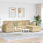 vidaXL Canapea modulara cu taburet si perne, gri-verzui GartenMobel Dekor (3321081) Canapea