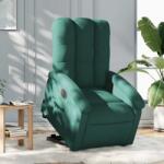 vidaXL Fotoliu electric rabatabil cu ridicare, verde închis, textil GartenMobel Dekor (3204122)