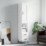 vidaXL Dulap înalt, alb, 34, 5x34x180 cm, lemn prelucrat GartenMobel Dekor (3200265) Comoda