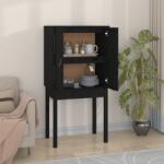 vidaXL Dulap înalt, negru, 60x40x120 cm, lemn masiv de pin GartenMobel Dekor (821748) Comoda