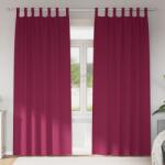 vidaXL Perdele Opaque cu Inel 2 pcs Rosu Vin 225 x 140 cm Poliester GartenMobel Dekor (4107575)
