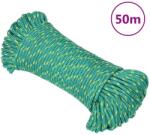vidaXL Franghie de barca, verde, 3 mm, 50 m, polipropilena GartenMobel Dekor (152694)