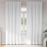 vidaXL Perdele Opaque cu Inel 2 pcs Alb pur 225 x 140 cm Poliester GartenMobel Dekor (4107495)