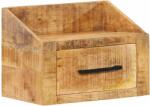 vidaXL Noptiera maro din lemn masiv de mango, 40x30x30 cm, cu 1 sertar (374094)