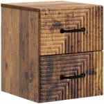 vidaXL Noptiera suspendata cu 2 sertare, finisaj lemn vechi, 34, 5x33x40 cm (898651)